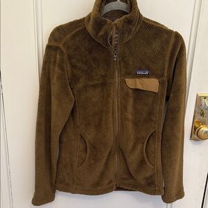 Patagonia W's Full-Zip Re-Tool Brown Fleece Jacket